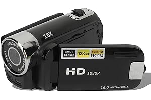 Vintage Video Camera Camcorder, 16Mp Cam Corder, 1080P Digital Camera, 2.4 Inch Rotatable Screen Camcorder, 16X Zoom HD Video