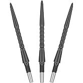 Target Darts Swiss Point Storm Dart Points, Surge (3 Pack Set of Tips) 26MM/30MM/35MM &ndash; Gold/Silver/Black | Change Dart Points, Swiss Storm Points, Professional Darts Accessories