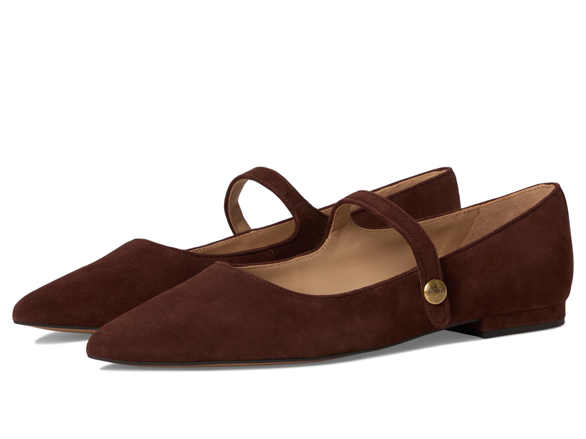 Lauren Ralph Lauren Londyn Suede Mary Jane, Dark Hickory, 7.5