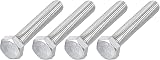 METALLIXITY Hex Bolts M12-1.75x70mm 4Pcs 304 Stainless Steel Coarse Thread view 1