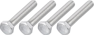 METALLIXITY Hex Bolts M12-1.75x70mm 4Pcs 304 Stainless Steel Coarse Thread