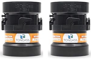 TONGASS 2 x Combo Pack RV Sewer Hose Fitting Adapter - PVC Connection & Termination Adapter - 3" Hub x Bayonet Hooks