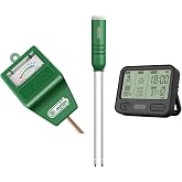 Dr.meter Soil Moisture Meter &amp; 4-in-1 LCD Display Moisture Meter