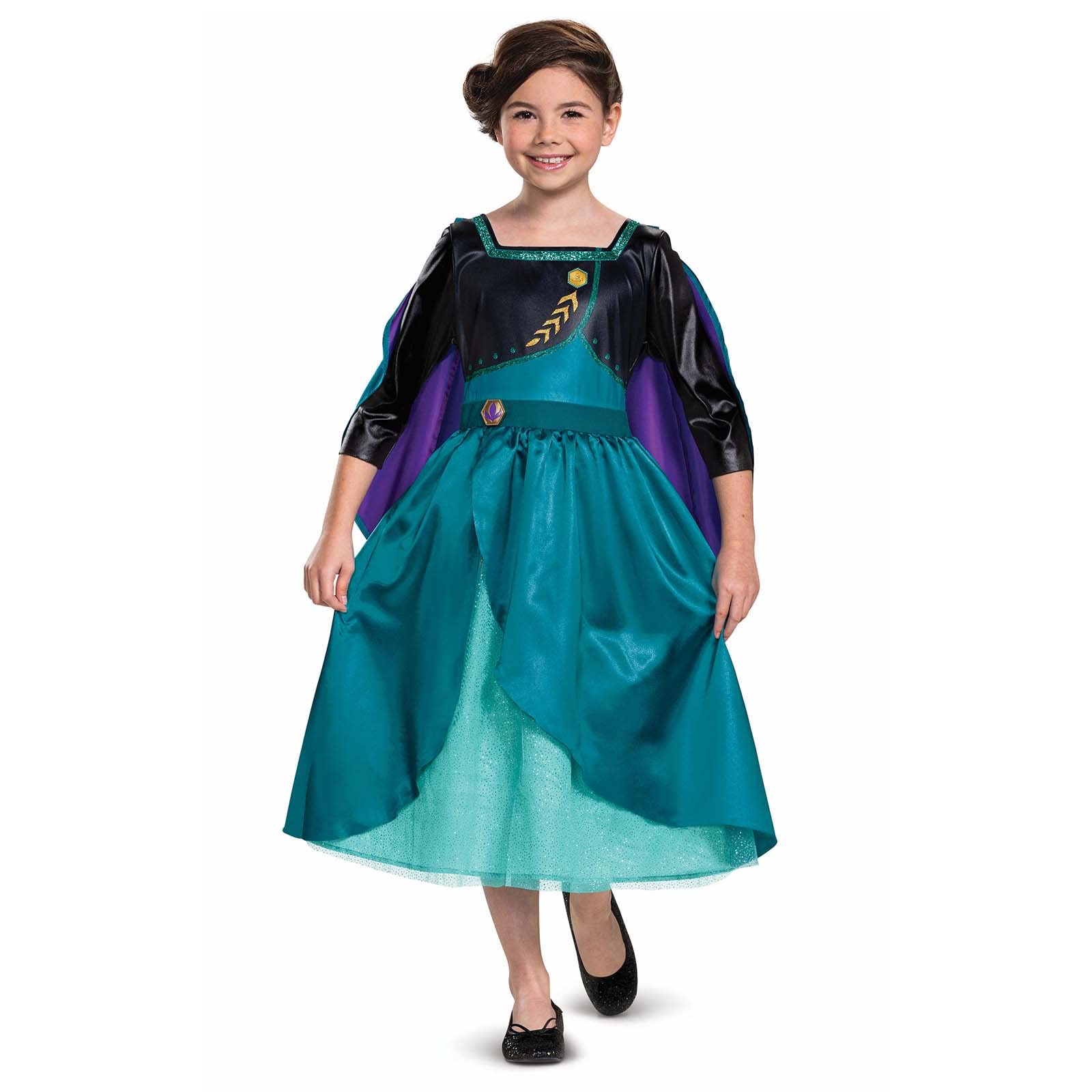 Disney Official Classic Anna Dress Frozen Costume for Kids | Frozen 2 Fancy Dress Up Outfit, Medium