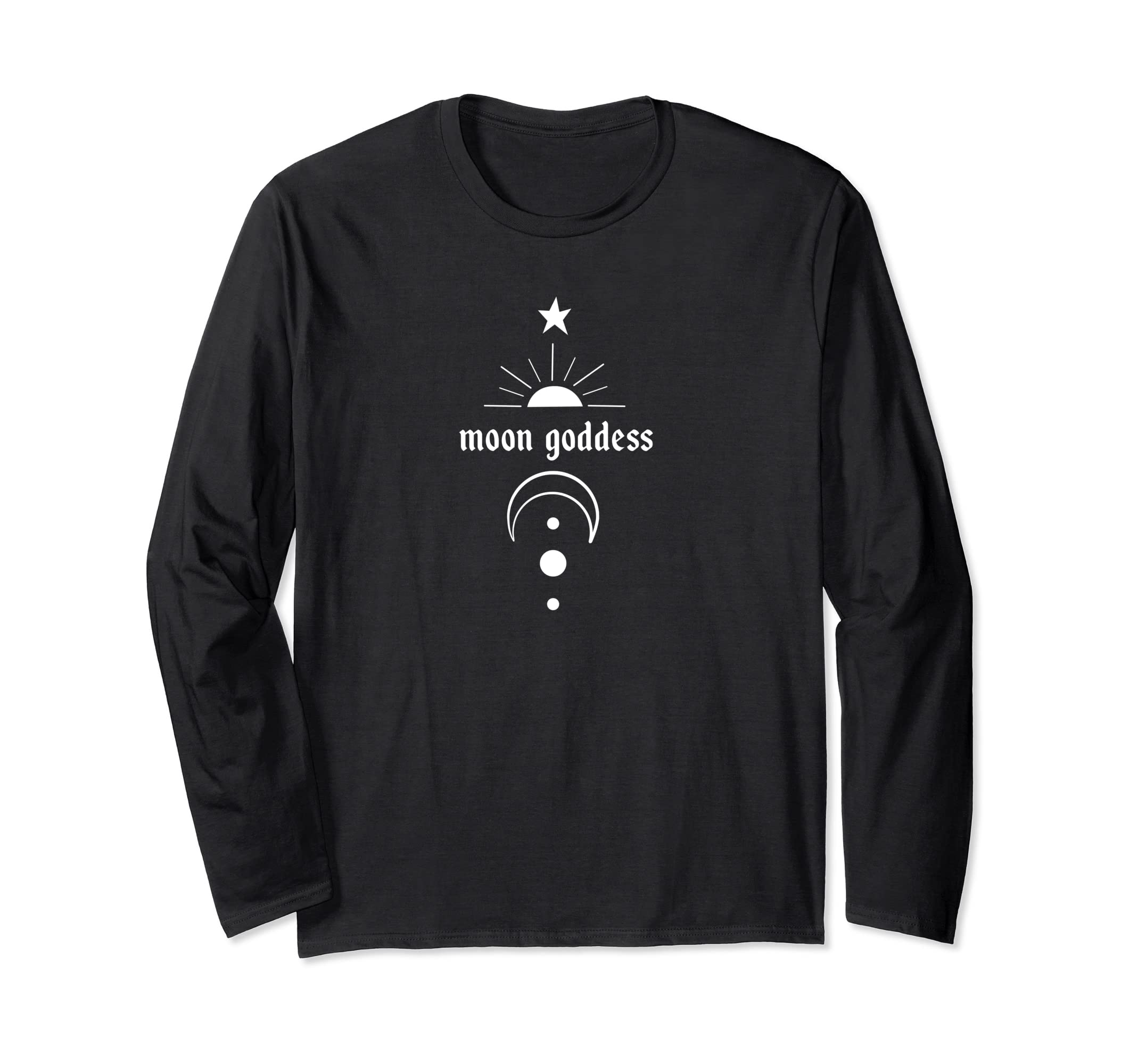 Moon goddess new age moon phase spiritual magic Long Sleeve T-Shirt