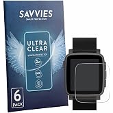 savvies 6 Pack Screen Protector Compatible with Pebble Time 2 2026 Protection Film Clear
