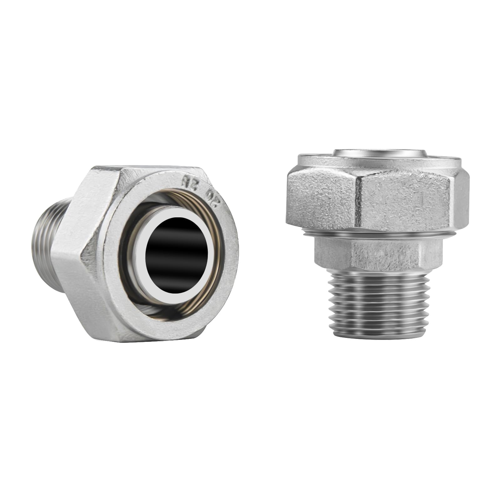 Photo 1 of Jingzan Straight Air Piping Fitting,3/4"Piping x 1/2"Male NPT Adapter, Brass-Nickel Plated Fittings for Garage Shop Compressed Air Line Piping System (2 PACK 1/2 NPT x 3/4 Piping)