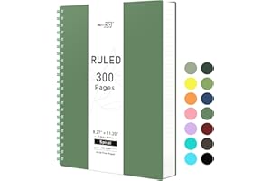 RETTACY Spiral Notebook - A4 College Ruled Notebook with 300 Pages, Journal Notebook for School, Work, Writing, 100 GSM Premi