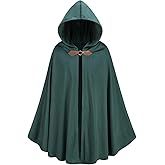 Colorful House Adult Renaissance Cloak Gothic Witch Cape with Hooded Medieval Halloween Capes