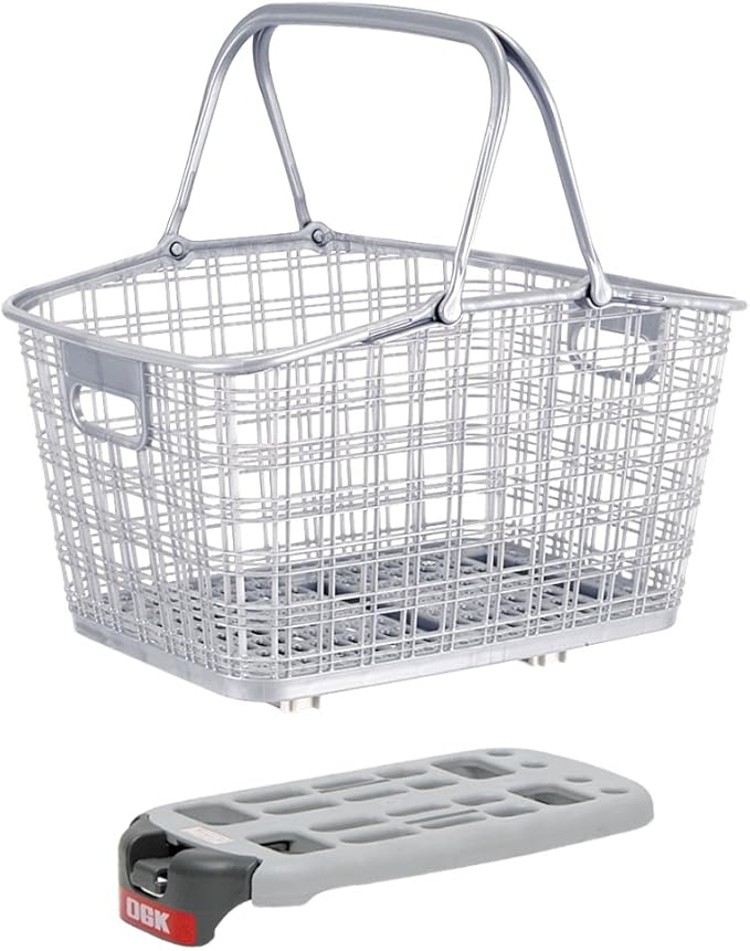 Amazon オージーケー技研 うしろ用バスケット Rb 009b2 簡単着脱ファッションうしろ用バスケット アルミシルバー 自転車用 Ogk技研 バスケット カゴ