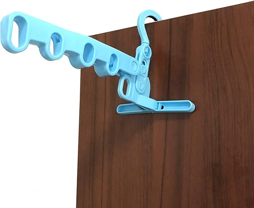 Amazon Co Jp 室内干しフック 洗濯物干しハンガー 折りたたみ式 5連タイプ 物掛けフック 多機能ハンガー 持ち運び便利旅行フック ホーム キッチン