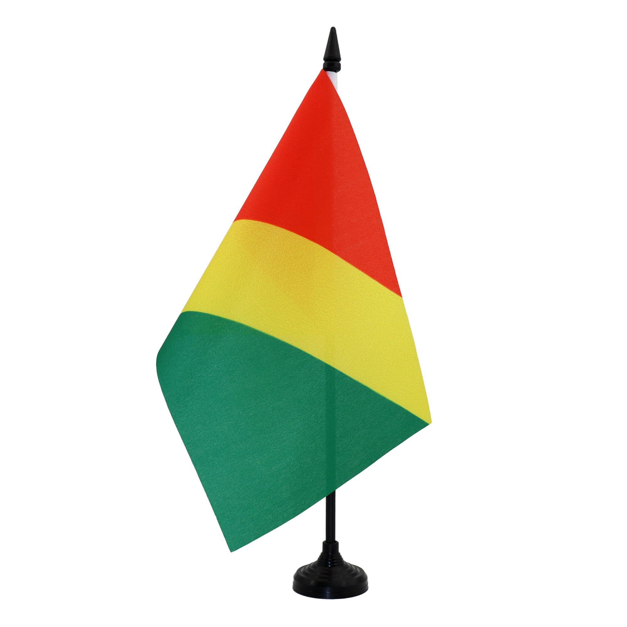 AZ FLAG Republic of the Congo Table Flag 5'' x 8'' - Congolese Office Decoration 100% Polyester 21 x 14 cm - Mini Desk Flag with Pole and Black Plastic Base