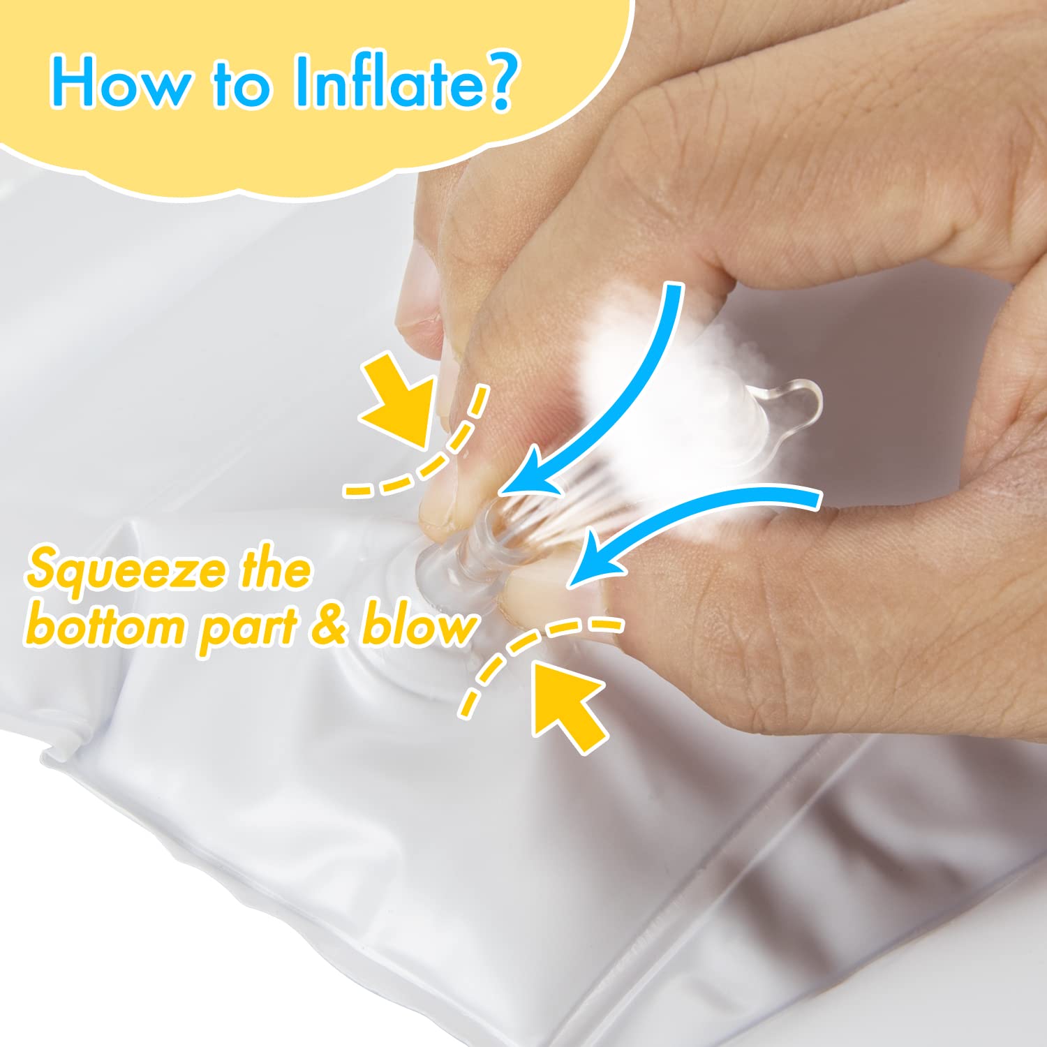 Inflatable Cushion Insert for IKEA Antilop High Chair, Cushion Insert Only, White, 28