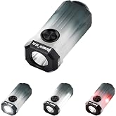 WUBEN E2 Mini EDC Flashlight Rechargeable, Small LED Keychain Flashlights | 150 Lumens Pocket Flashlight with RGB Side Light, Magnetic Tiny Portable Flash Light for Camping Home (Necklace not Included)
