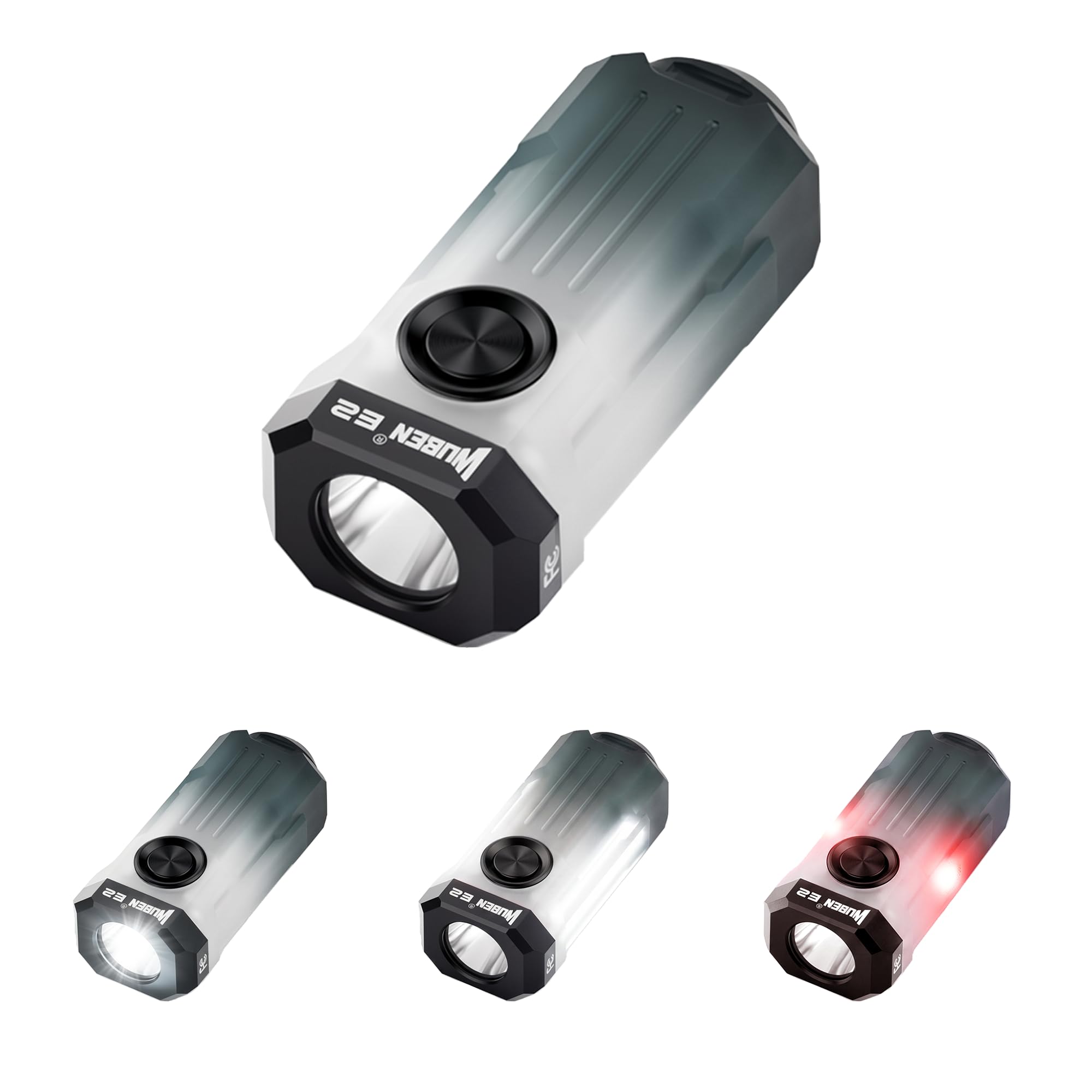 WUBEN E2 Mini EDC Flashlight Rechargeable, Small LED Keychain Flashlights | 150 Lumens Pocket Flashlight with RGB Side Light,