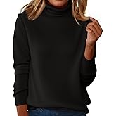 Women's Cashmere Turtleneck Sweaters Fall Winter Long Sleeve Kniited Casual Top Solid Color Comfy Ladies Sweaters