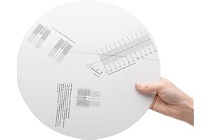 YTOTY Turntable Cartridge Alignment Protractor Mat, Anti-sliding LP Vinyl Record Pickup Calibration Plate Distance Gauge Protractor Adjustment Tool Ruler for Turntable Accessories