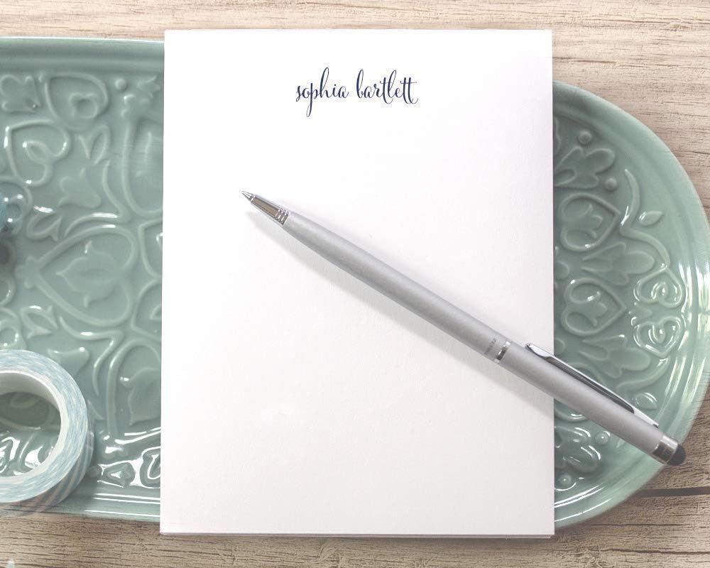 Personalized Notepad with Script Name/Personalized Women's Girl's Stationary/Personalized Notepad with Elegant Script - Womens /