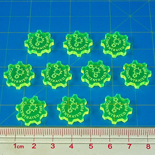 SW: Armada, Concentrated Fire Command Tokens, Fluorescent Green (10)