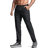 CQR Men's Lightweight Vent Hiking Pants, Water-Resistant & Breathable Sports Outdoor Athletic Pants with Elastic Waist