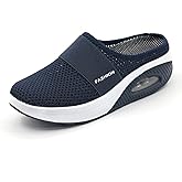 Diabetic Air-Cushion Slip-On Walking Shoes, Orthopedic Diabetic Slippers, with Arch-Support for Women