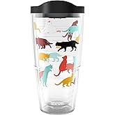 Tervis Pet Love Made in USA Double Walled Insulated Tumbler Travel Cup Keeps Drinks Cold & Hot, 24oz, Cat Pounce Love