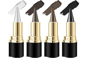 Matte Waterproof & Smudge Proof Eyeliner, EverGlider 4-Color Gel Eyeliner Pencil Set – Black Brown Silver Grey Waterproof Eye