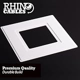 rhinocables Finger Plate Surround for Single Light Switch White Plastic view 3