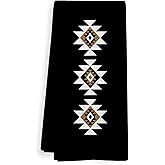 XNXLDYLH Western Boho Kitchen Towels, Southwestern Southwest Aztec Western Native American Bathroom Kitchen Decor, Western Black and White Decor Dish Hand Tea Towels for Bathroom Kitchen, 16x24 Inch