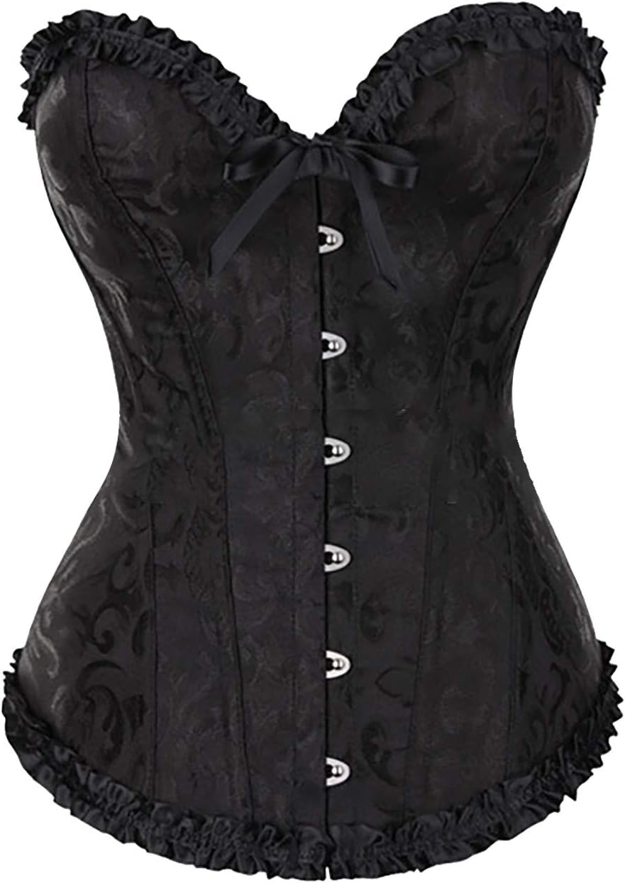 VJGOAL Bustiers Corsetten voor Vrouwen met Sexy Panty Plus Size Satijn