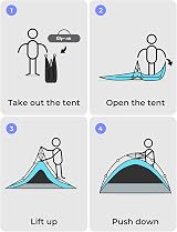 Glymnis Large Pop Up Beach Tent 4-6 Persons Instant Sun Shelter UV Protection view 6