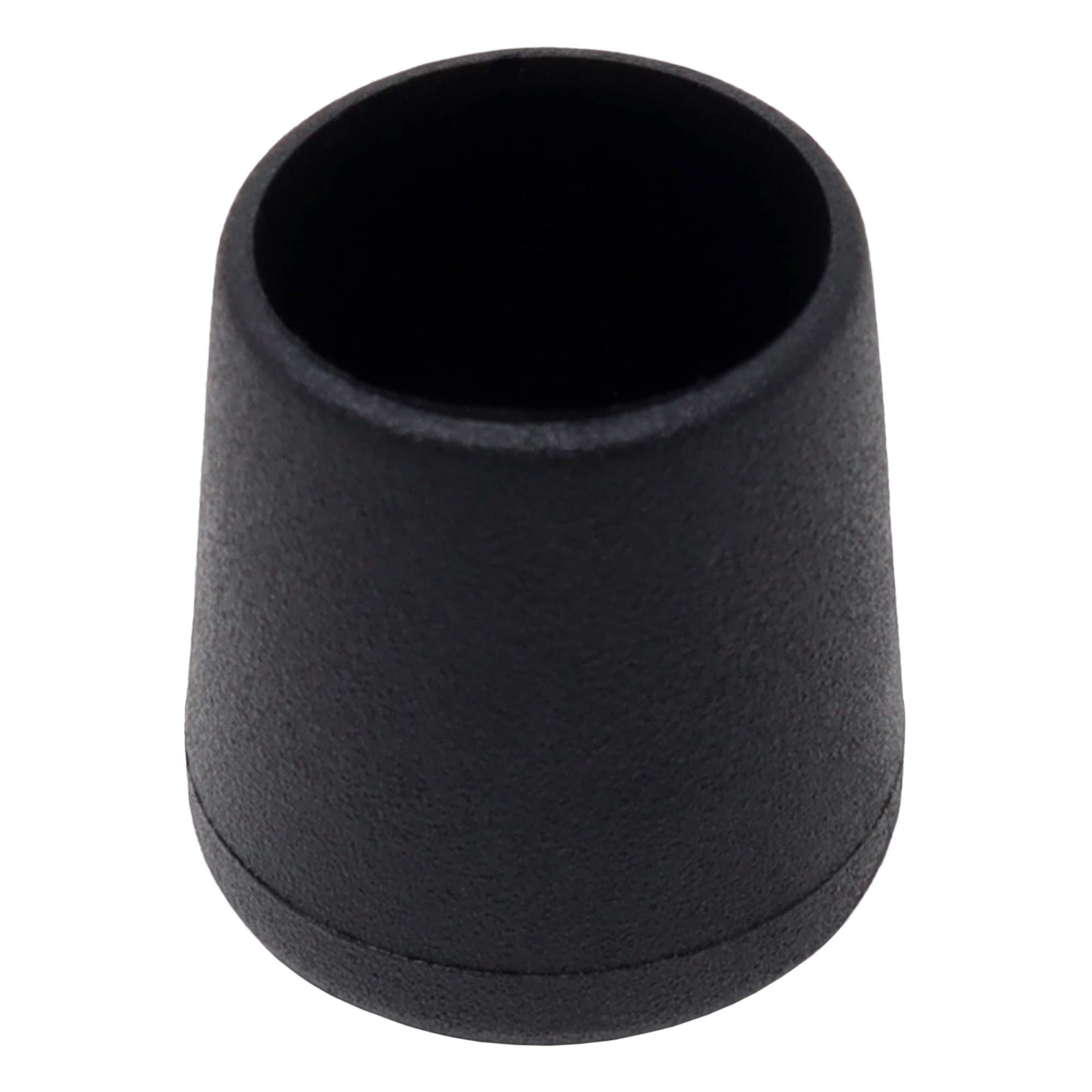 Adsamm® / 32 x Leg tips for round tubes / for round tubes Ø 0.87 - 0.91 '' (22 - 23 mm) / black / round | quality outer caps for tubular steel chairs