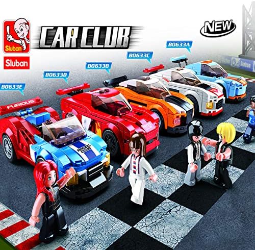 Sluban Racing Blocks Bricks Toy - 5 Pcs Racing Set