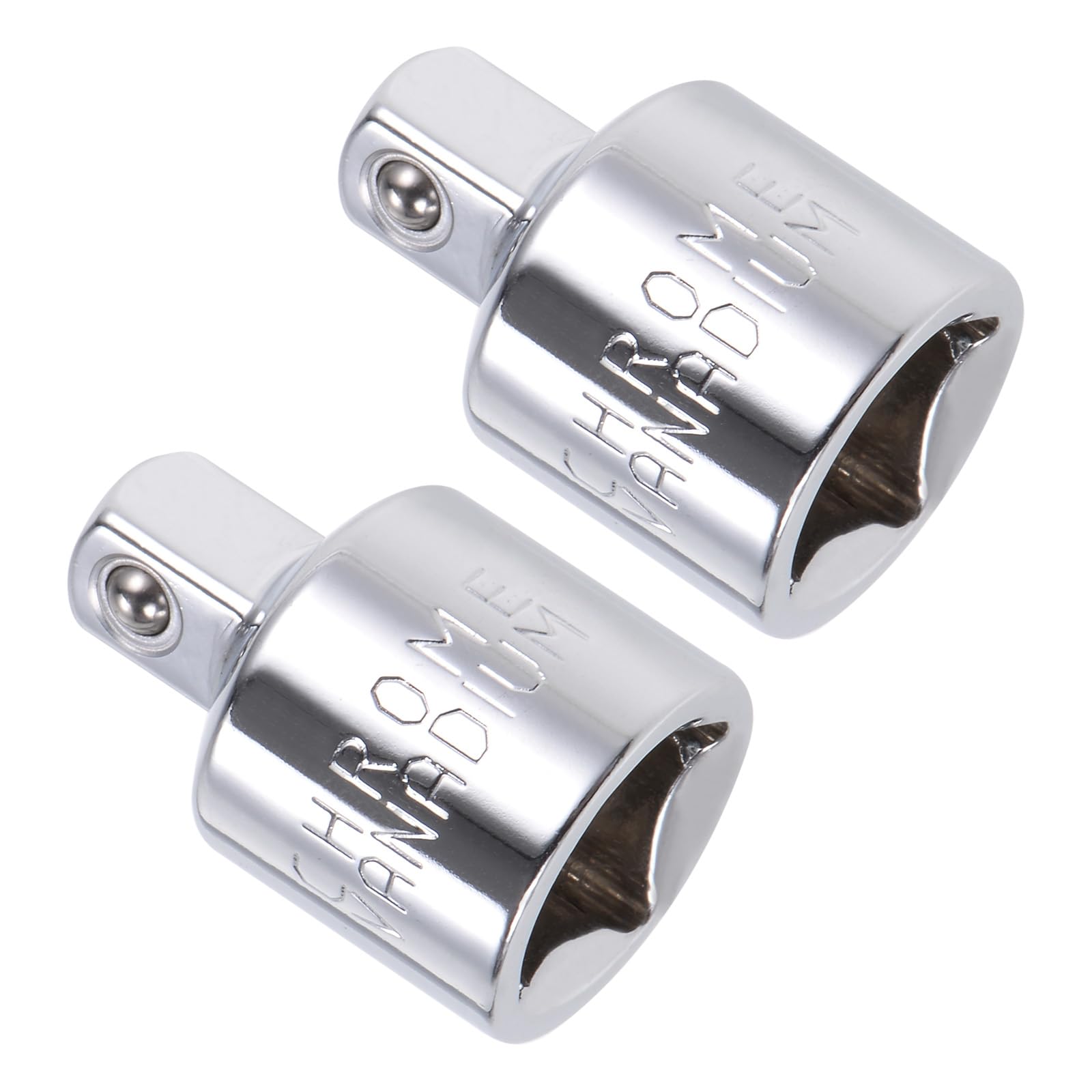 CoCud Socket Reducer, 3/8" to 1/4" Joint Size, CR-V Spring-Loaded Ball Detent Safe & Firm Impact Socket Adapter - (Applications: for Automotive Repairs), 2-Pieces