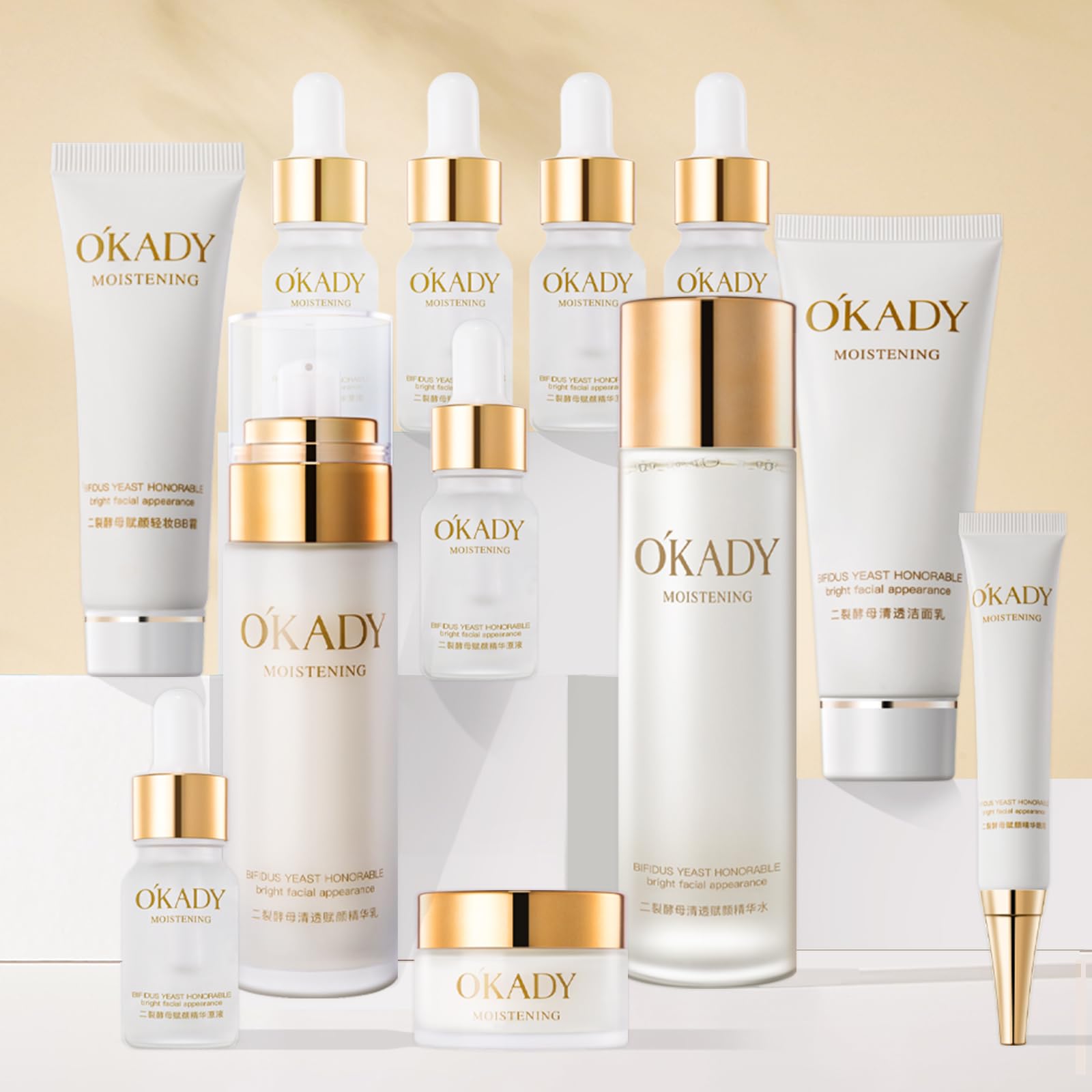 O'KADY Anti Aging Skin Care Sets Valentine's Day skincare gift set Gentle Facial Skin Care Sets & Kits for Wife Mom Women Girl Valentine's Day (12 Piece）