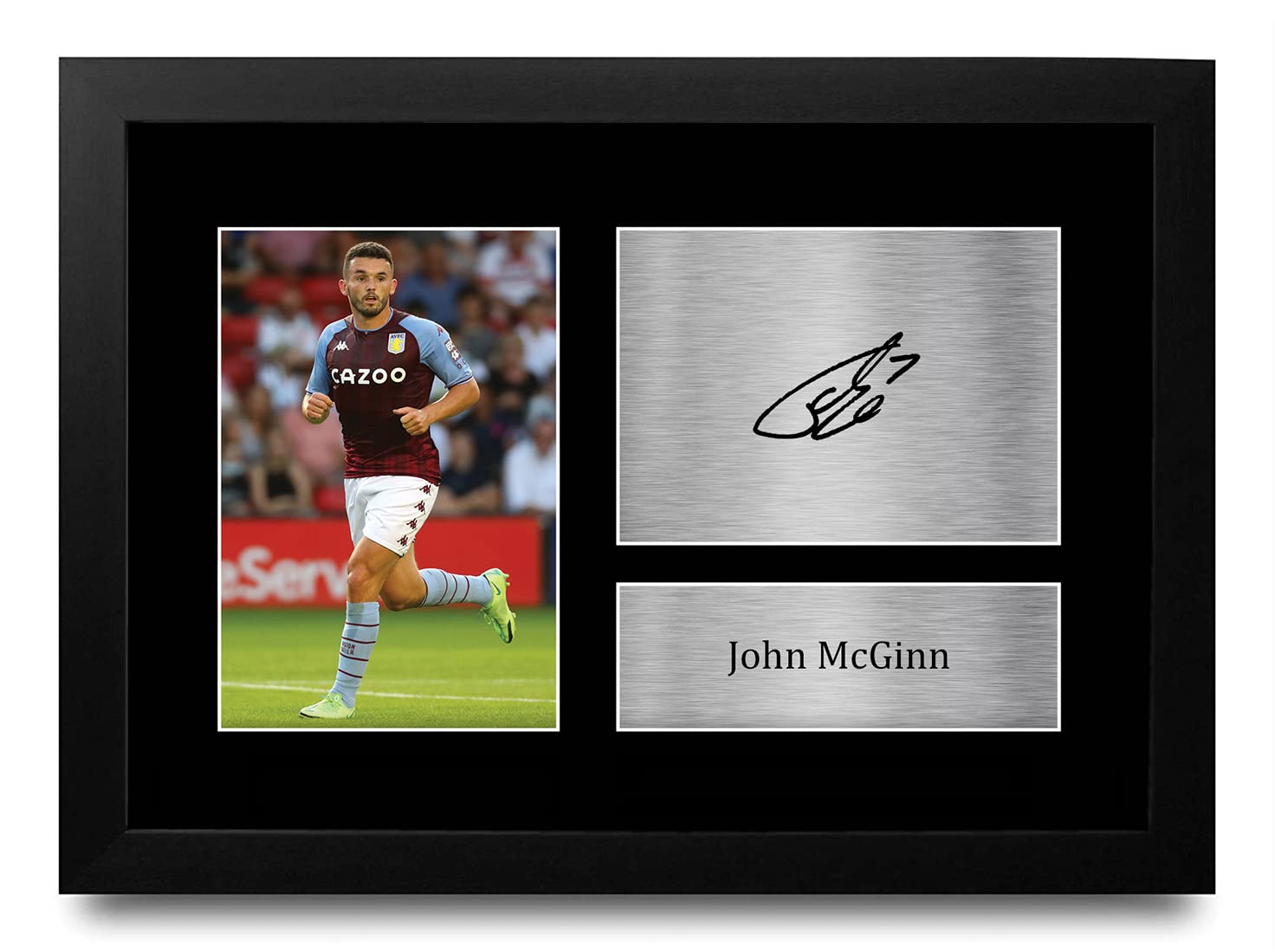 HWC Trading FR A4 John McGinn Aston Villa Gifts Printed Signed Autograph Picture for Football Fans and Supporters - A4 Framed — image 1