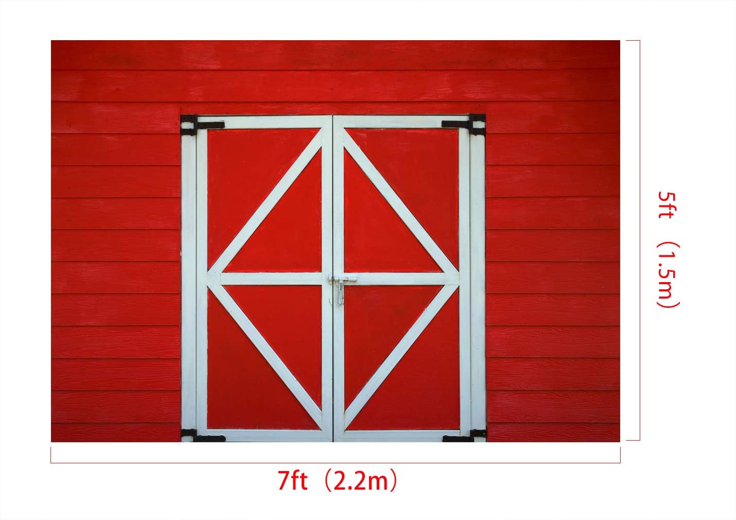Amazon Com Kate 7x5ft Red Barn Doors Photography Backdrops
