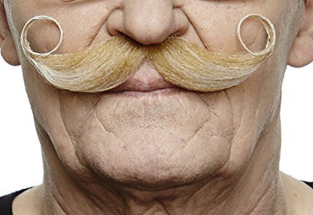 Mustaches Fake Mustache, Self Adhesive, Novelty, Maestro False Facial Hair, Blond Color