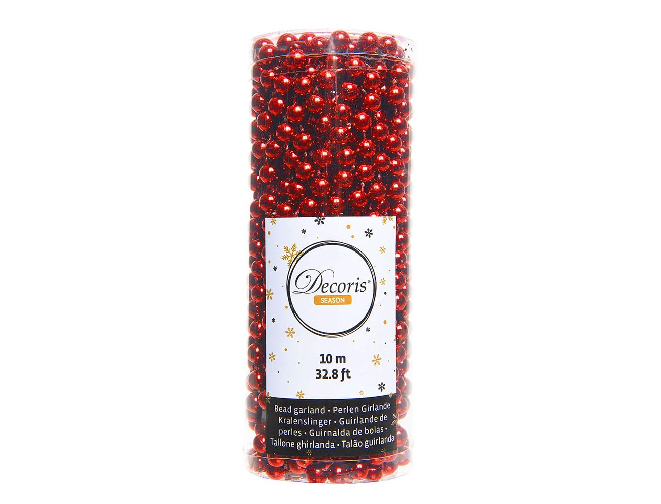 Ghirl. 8mm x 10m Red Beads