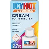 Icy Hot Max Strength Pain Relief Cream with Lidocaine Plus Menthol, 2.7 Ounces