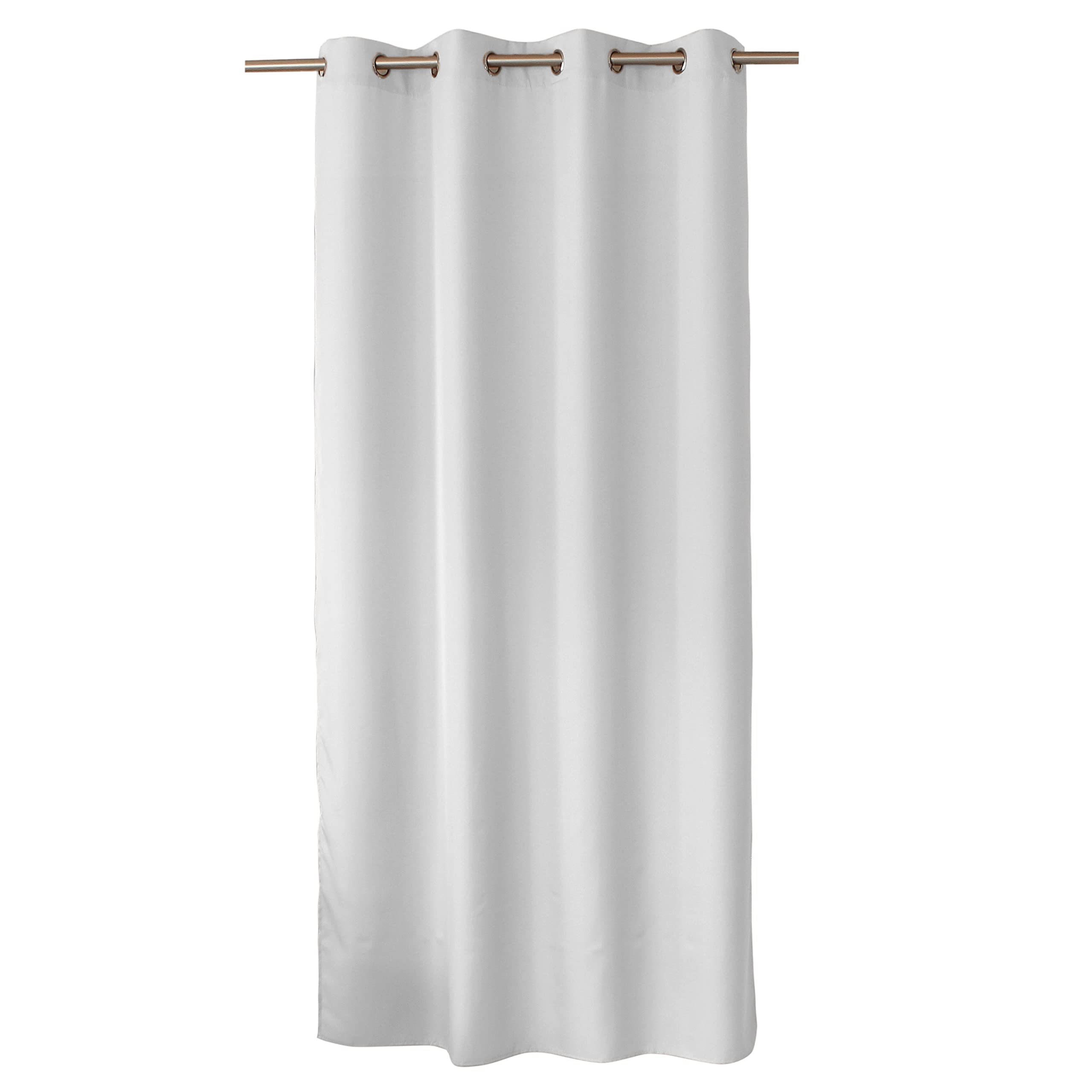 Enjoy Home – Basic Polyester Tarpaulin Curtain – 8 Silver Eyelets – Diameter 4 cm – 140 x 240 cm – White — image 1