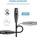SONICAKE XLR Microphone Cable 2 Pack 10ft Nylon Braided Male to Female view 4