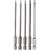 5-Pack RC Hex Bit 1.27mm 1.5mm 2.0mm 2.5mm 3.0mm Hex Head Allen Wrench Drill Bit Set for Screwdrivers Electric Screwgun/Power Drill