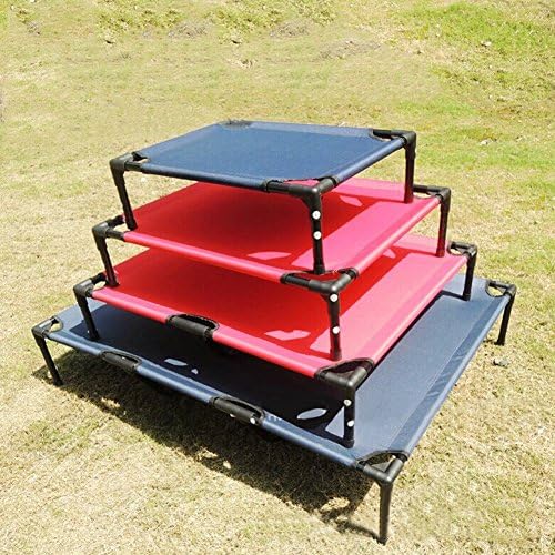 ClothingTalks Outdoor Travel Elevated Pet Bed For Dog Portable Foldable Beds With tear resistance Breathable Steel frame Trampoline Mats