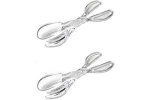 Chef Craft 20353-2PK Premium Salad Tongs 11 1/4 (Value 2-Pack), White