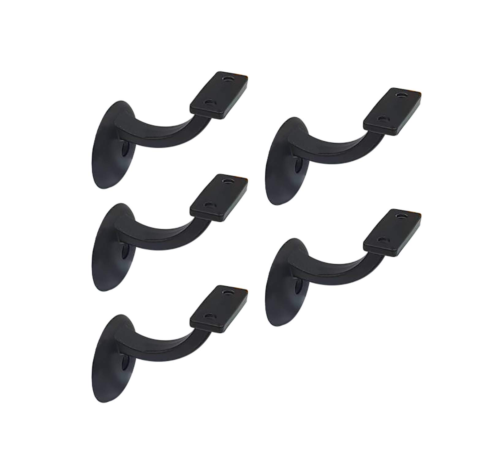 QCAA Heavy Duty Zinc Die Cast Handrail Bracket, Powder Coated Oil-Rubbed Bronze, 5 Pack, Made in Taiwan