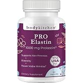 Body Kitchen Pro Elastin Peptides Skin Tightening Formula, 1000 mg | Pure Marine-Derived from France, Boosts Elastin &amp; Collagen, Skin Tightening Formula, Elasticity &amp; Healthy Aging, Made in USA