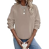 TICTICMIMI Women's Casual Crewneck Sweatshirts Long Sleeve Tops Loose Fit Fall Shirts
