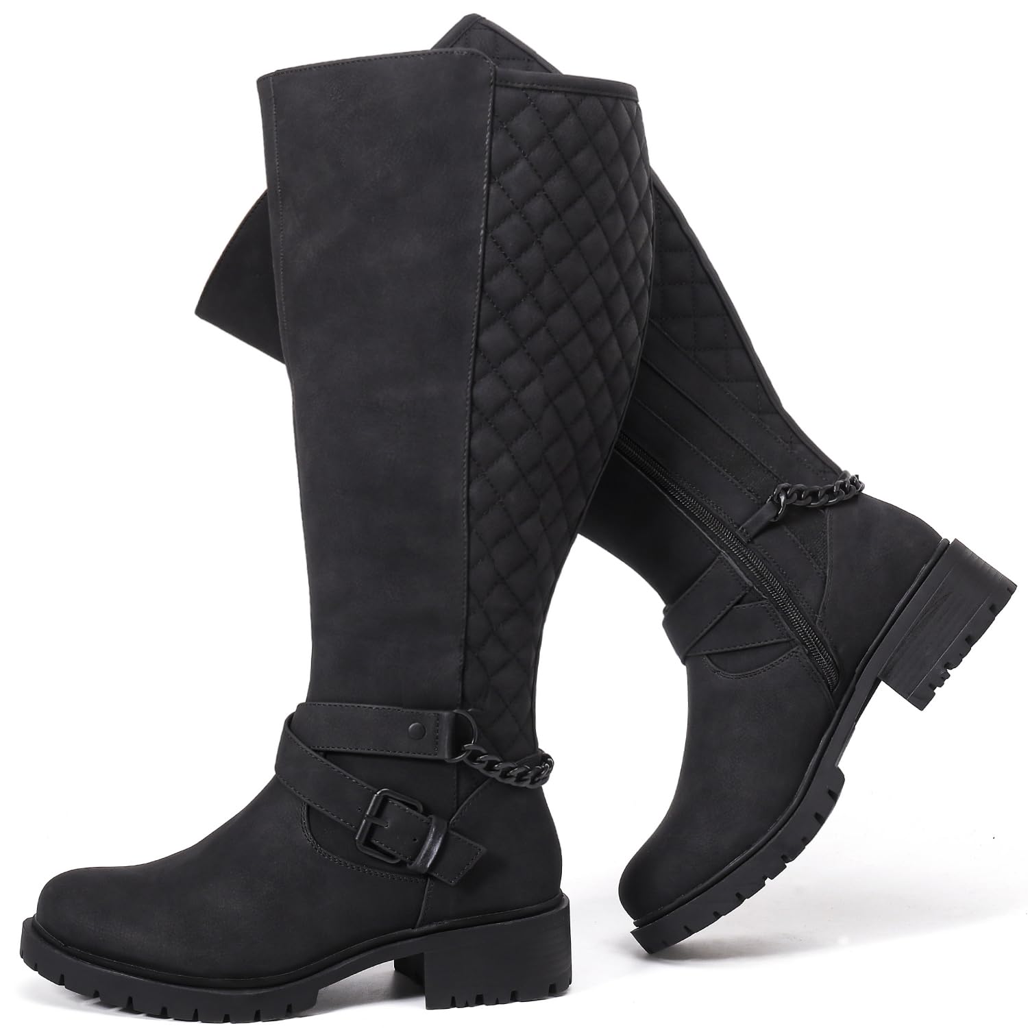 wide width boots with heels