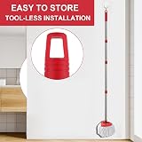 Sgizoku Red Spin Mop Head Base with Handle for Vileda Turbo Spin 2in1 3in1 view 8
